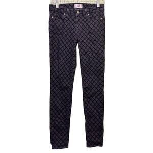 PAIGE Women’s Verdugo Ultra Skinny Velvet Diamond Patterned Denim Jeans Size 27